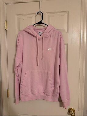 Nike Light Pink Pullover Hoodie with White Label